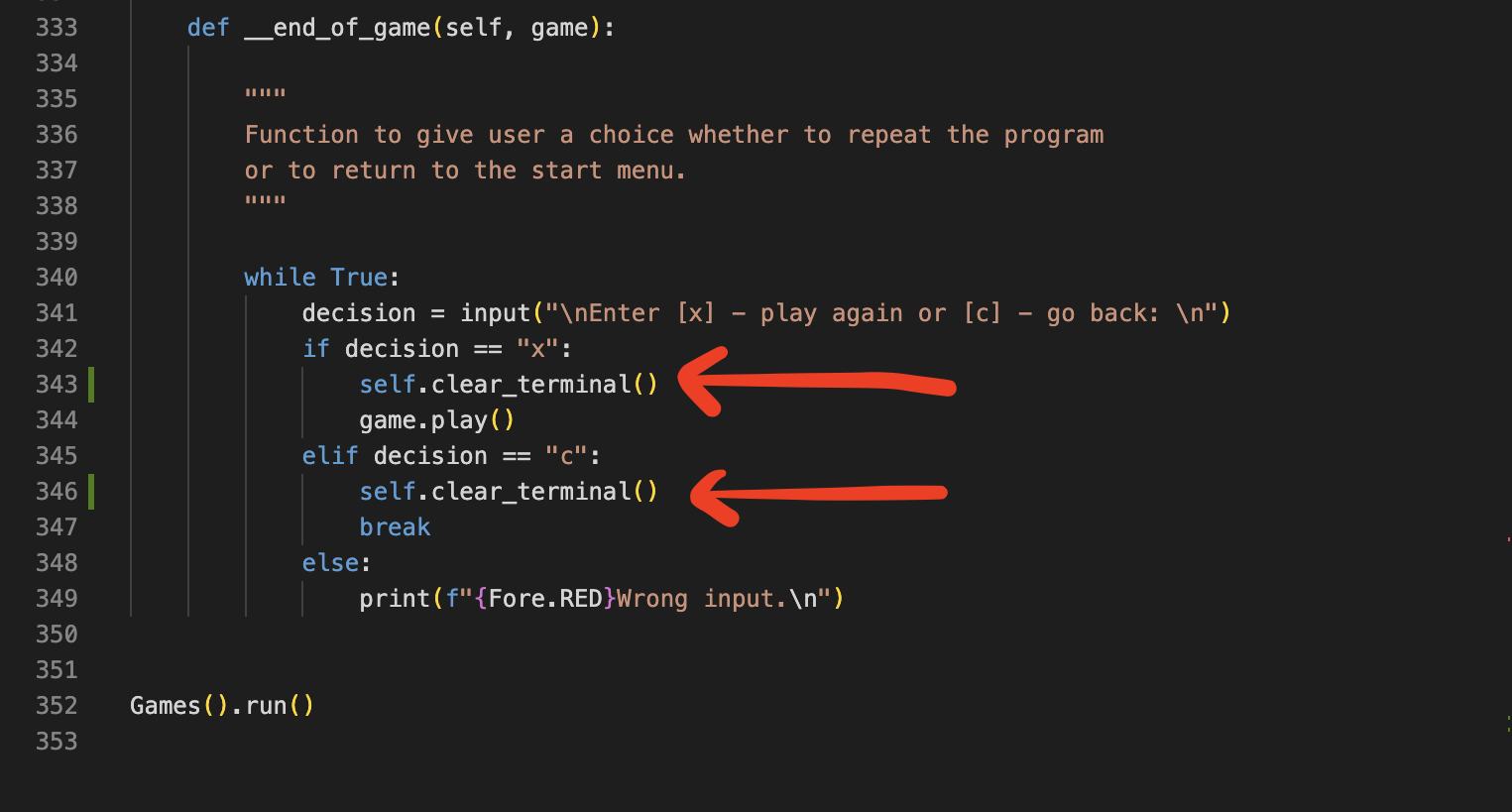 Clear Terminal Fix