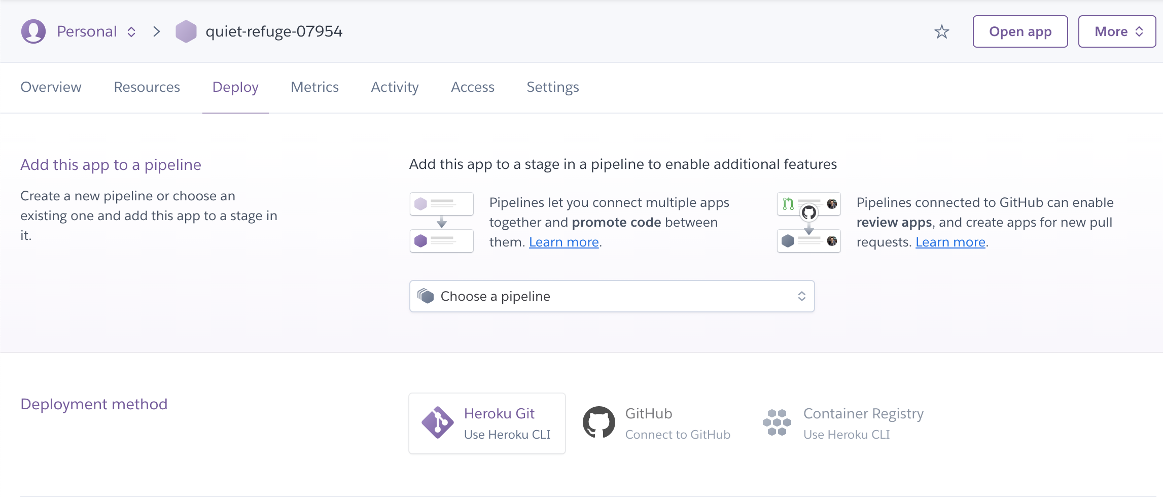 Heroku Pipeline