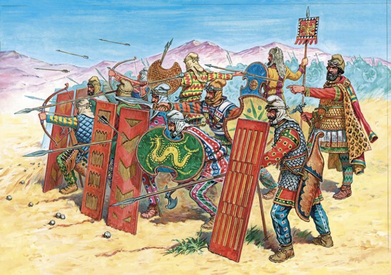 Persian Army attacking an enemy